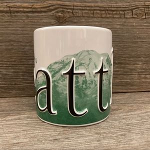 Starbucks Seattle Vintage 2002 Raised Letter Barista Mug Cup